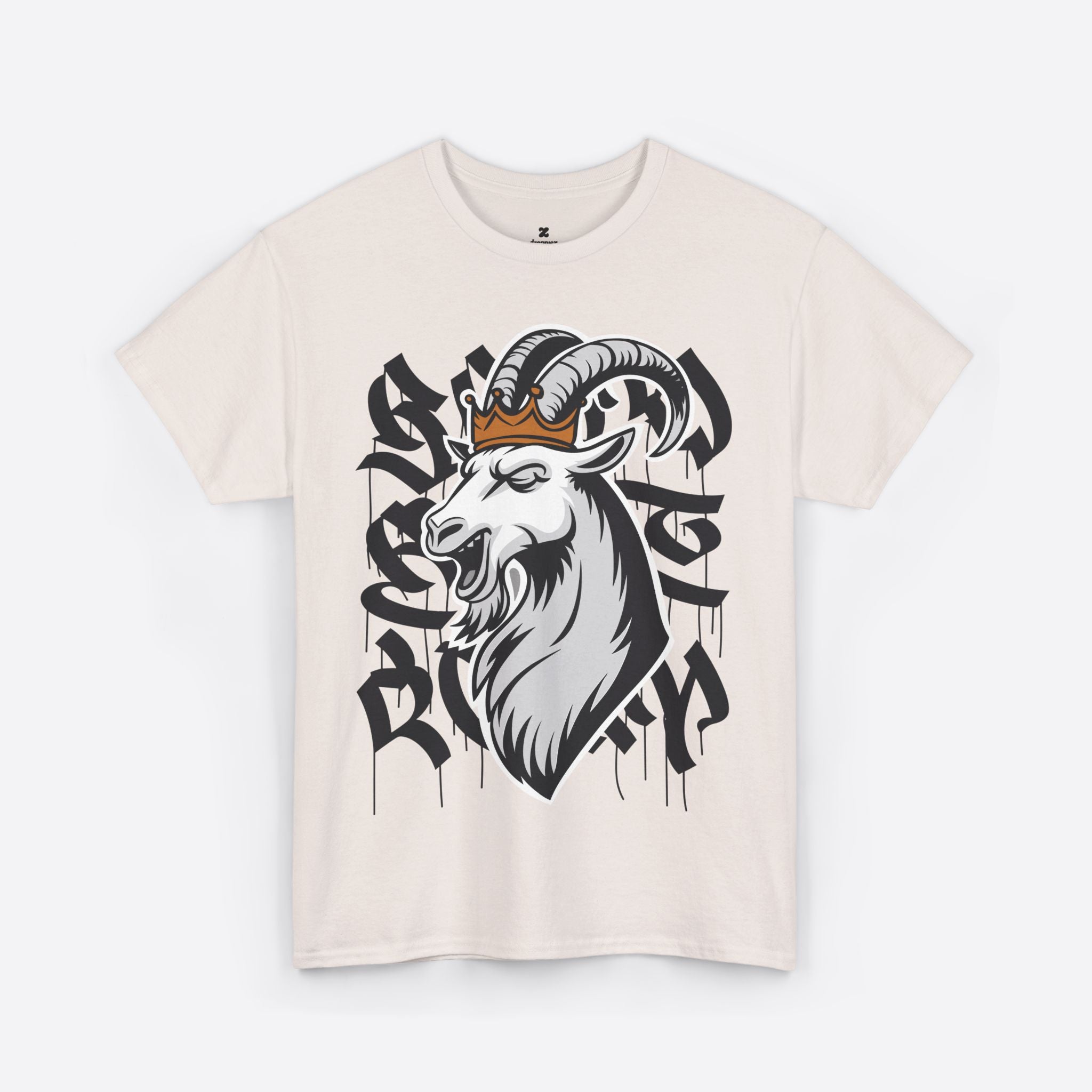 Capricorn Zodiac - Crowned Goat Graffiti Tee - Unisex T-Shirt