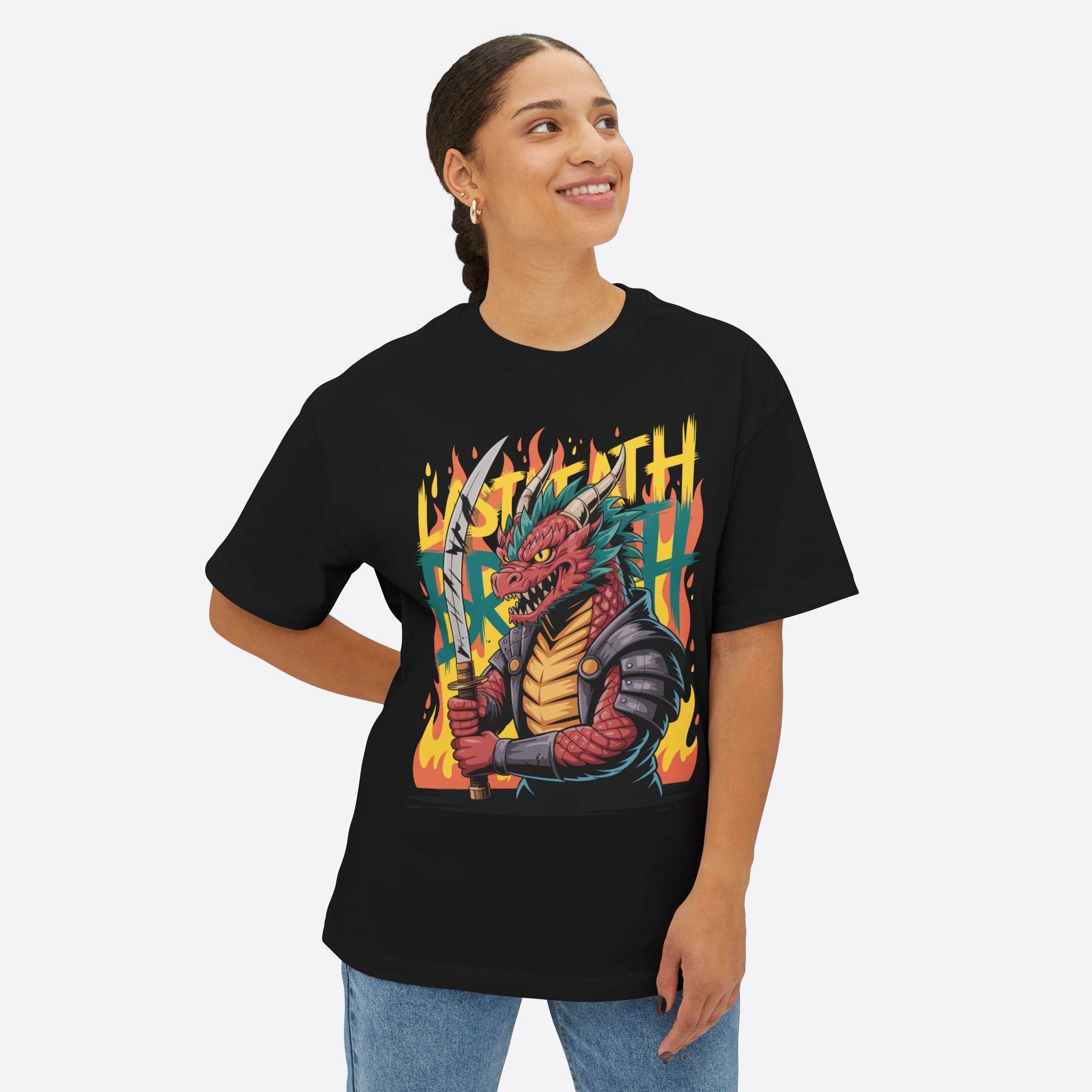 Breath Pain Graphics Unisex Oversized Boxy Tee