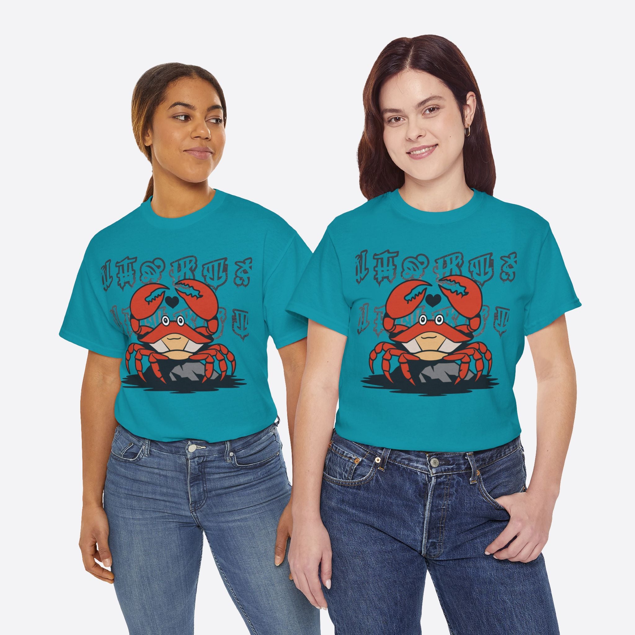 Cancer Zodiac - Cute Crab Heart Graphic Tee - Unisex T-Shirt