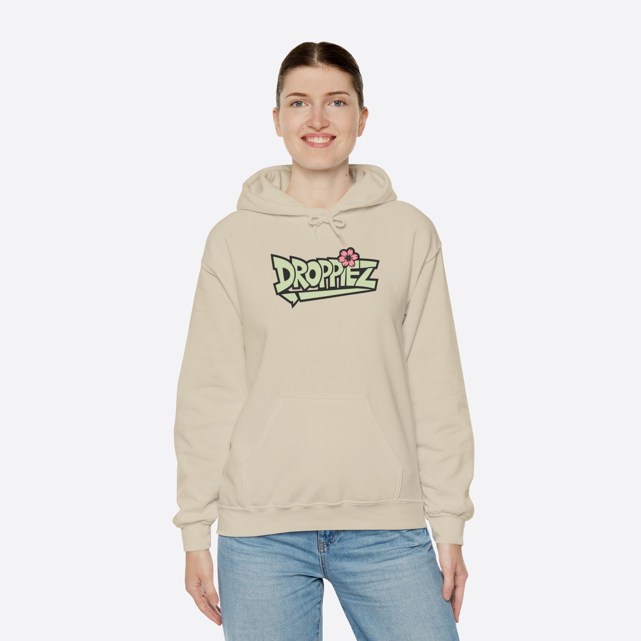 Floral Dripdrop Vibes Hoodie – Effortless Grace