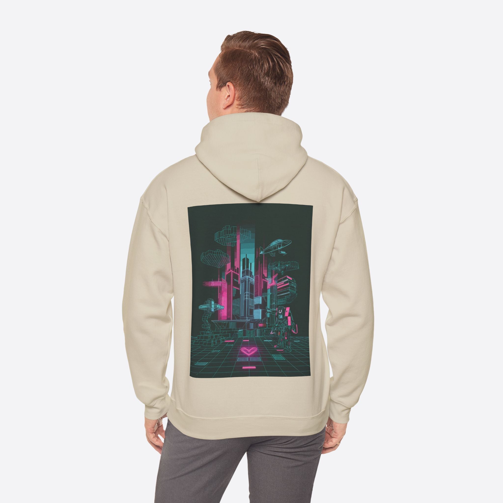 Men's Digital Chaos Hoodie – Glitch in Style