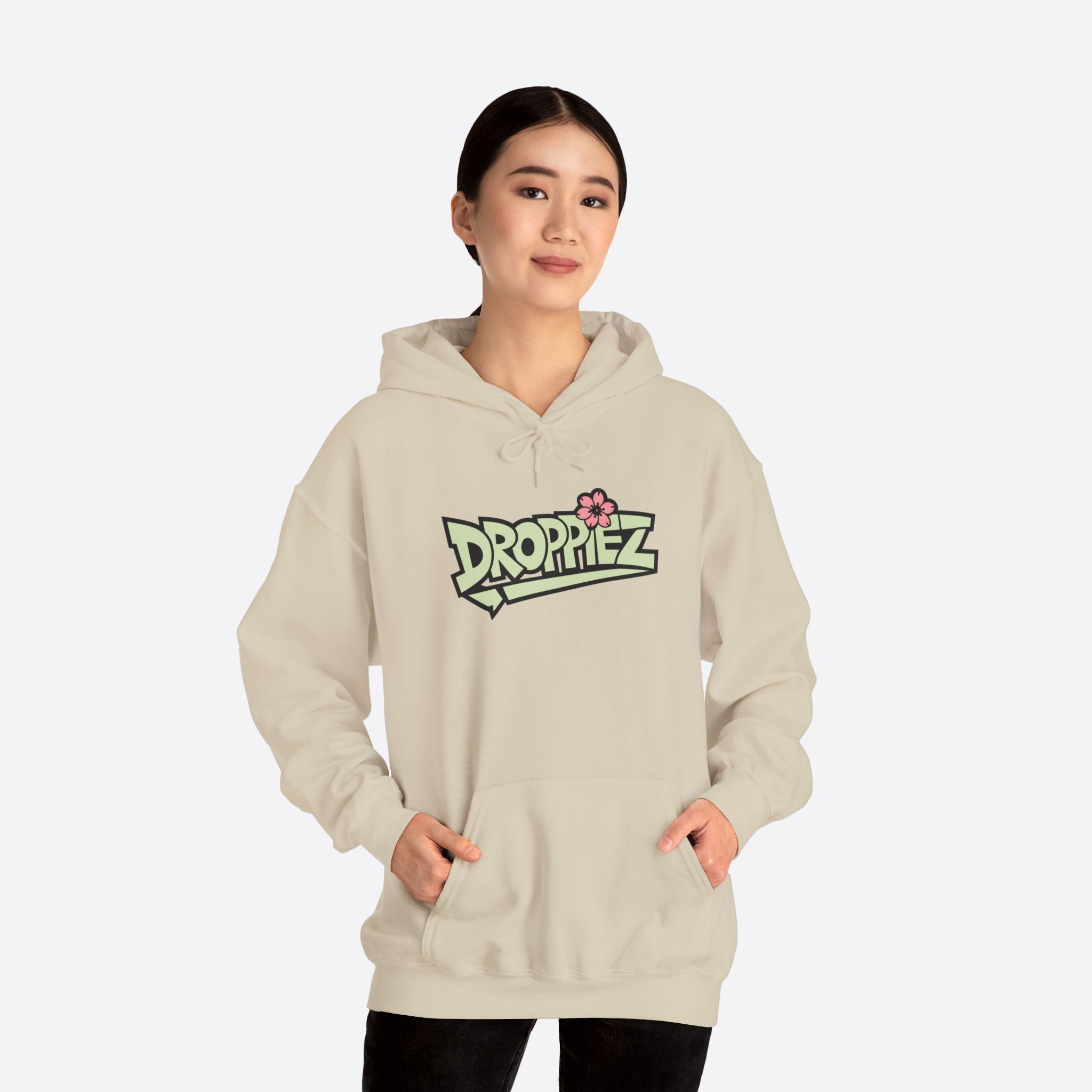 Floral Dripdrop Vibes Hoodie – Effortless Grace