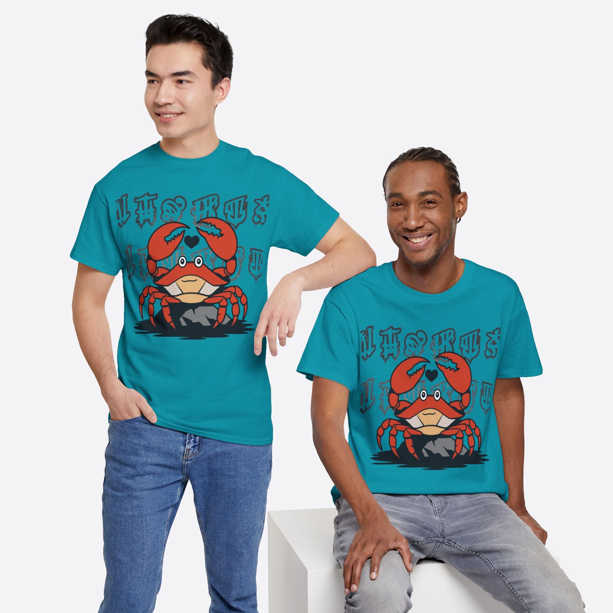 Cancer Zodiac - Cute Crab Heart Graphic Tee - Unisex T-Shirt