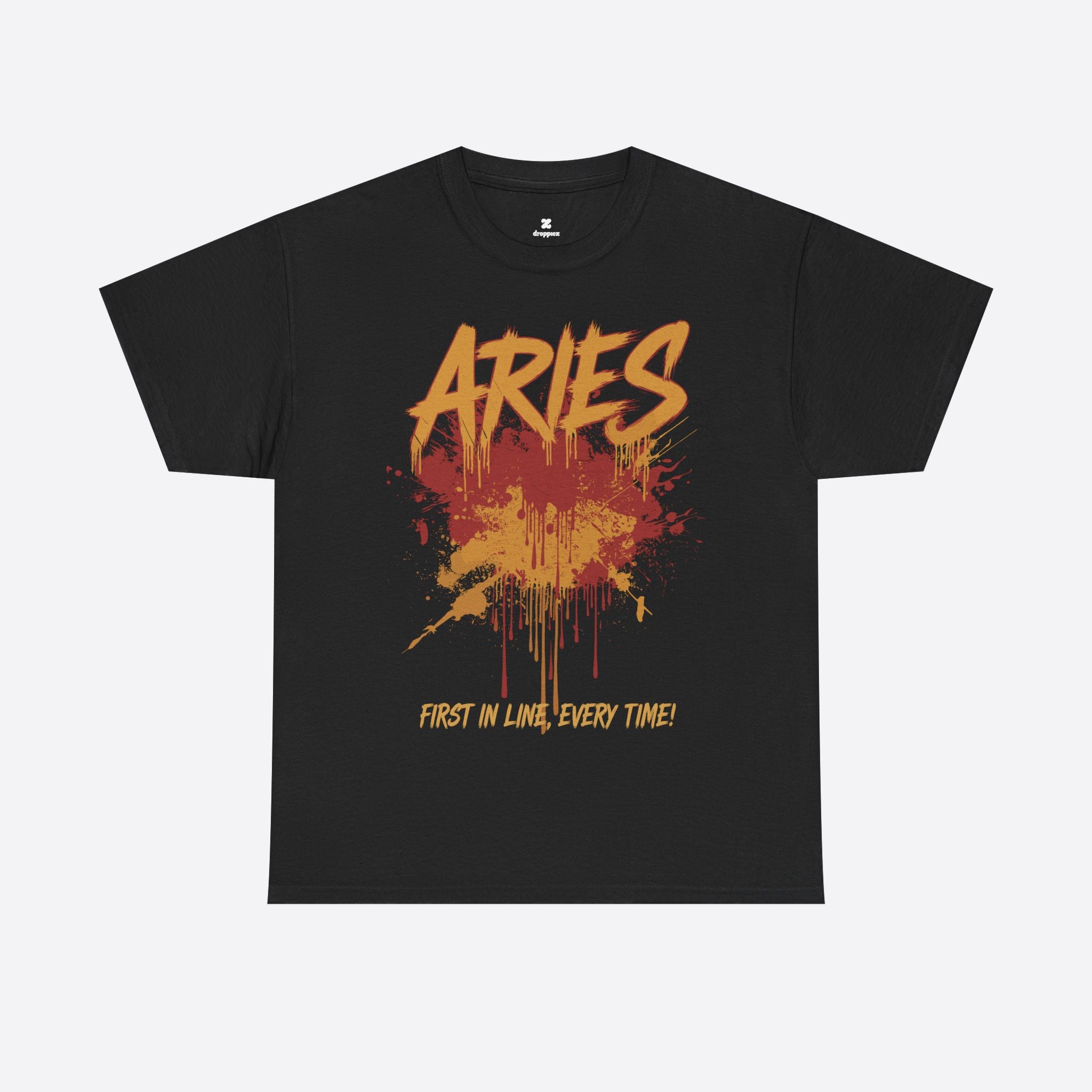 Aries Zodiac - First in Line, Flame Street Tee - Unisex T-Shirt